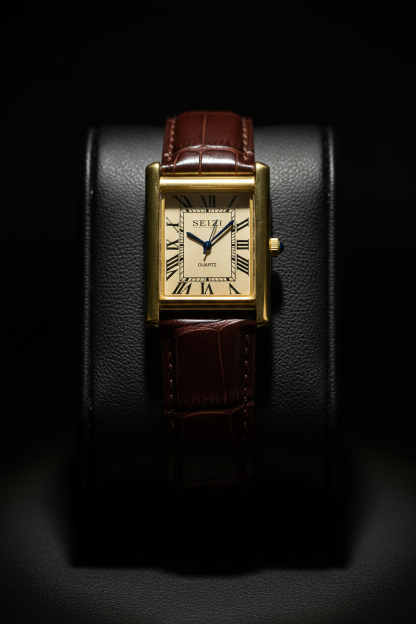Seizi Watch on Display Stand